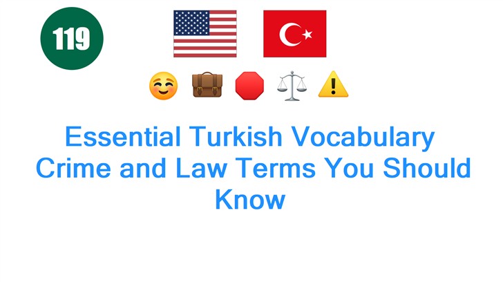 Essential Turkish Vocabulary: Crime and Law Terms You Should Know